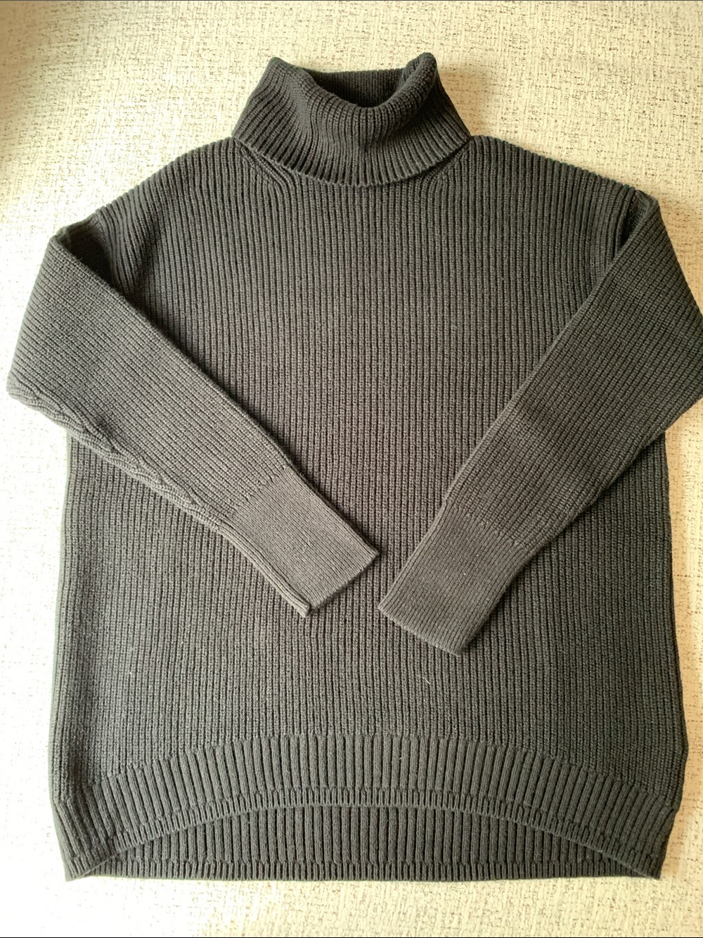 JCrew Ribbed Cotton/ Cash Tneck